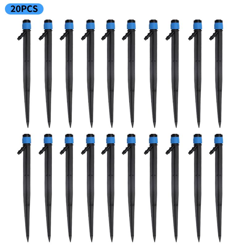 Drip Emitters Irrigation Kit 10/20Pcs 18cm Adjustable Flow Drippers for Garden Lawn Potted Plant Automatic Watering System