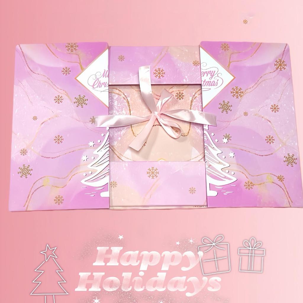 Empty Calendar Advent 24-Grid Christmas Advent Handmade Party Favors Filling Box For Kids Adults Friends Family Stocking