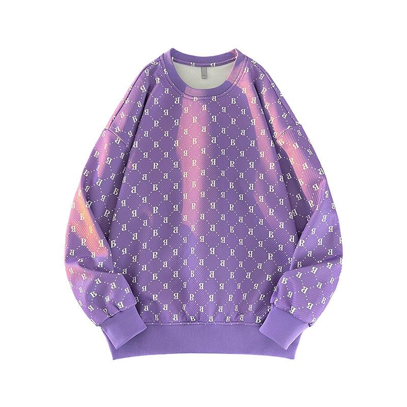 Trendy brand round neck sweatshirts for men and women in spring and autumn, versatile couple pullovers, casual hooded tops