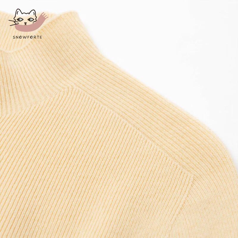 Sinuofude Women's Cashmere Blend Slim-fit Turtleneck Sweater S22-031