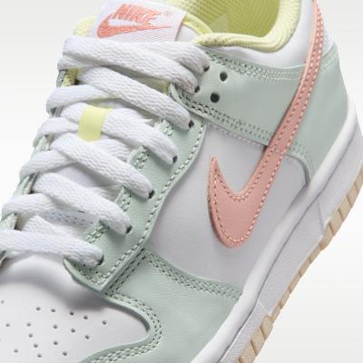 Kids' Sneakers Nike Dunk Low GS 'White Barely Green Orange Pink'