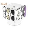 360 Degrees Rotating Sunglasses Organizer Single/Dual Layer Clear Acrylic Glasses Storage Rack Space Saving Heavy Duty Eyewear Display Stand Holder