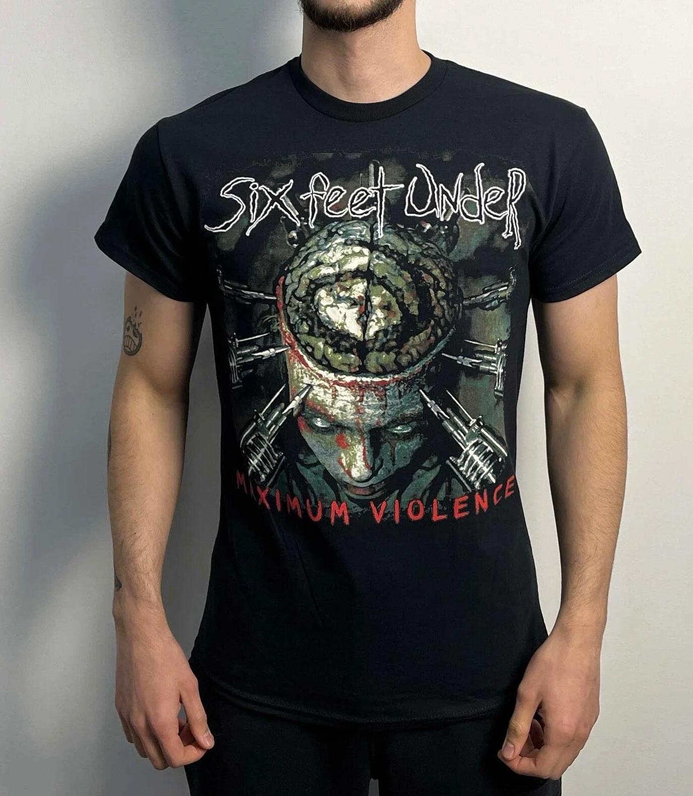 Six Feet Under - Maximum Violence (Gildan) T-Shirt Black cannibal corpse S