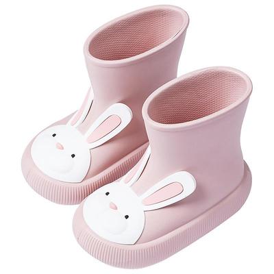 Children Rain Boots Waterproof Boys and Girls Non-Slip Rubber Shoes Baby Rain Boots Cute Cartoon Rain Shoes