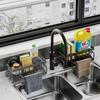 Carbon Steel Kitchen Shelf Rag Storage Drainage Shelf Storage Rack Home Spice Sink Drainage Dish Drying Rack Kitchen Accessories