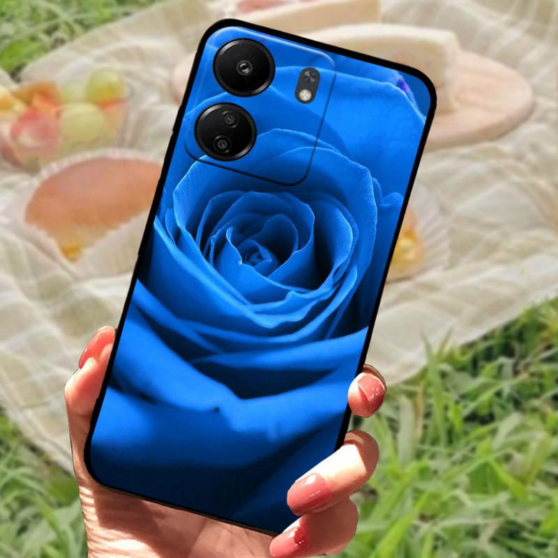 For Redmi 13C 4G Case TPU Silicone Soft Protective Phone Back Cover For Xiaomi Poco C65 Fashion Printing Shockproof Bumper Bags