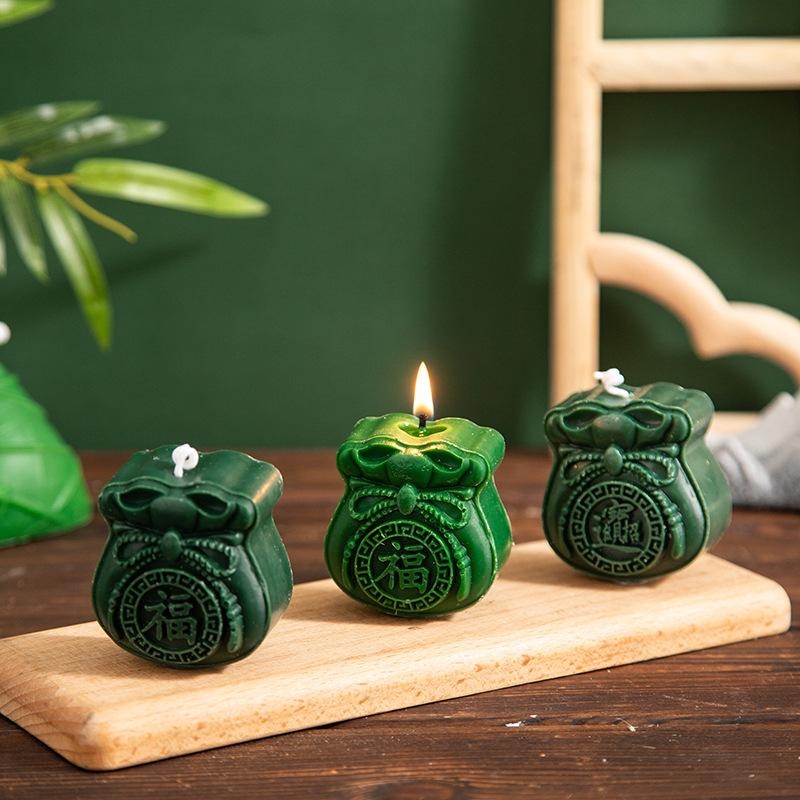 Dragon Boat Festival Lucky Bag Aromatherapy Candle Home Creative Atmosphere Fragrance Gift-shaped Candle Ornaments