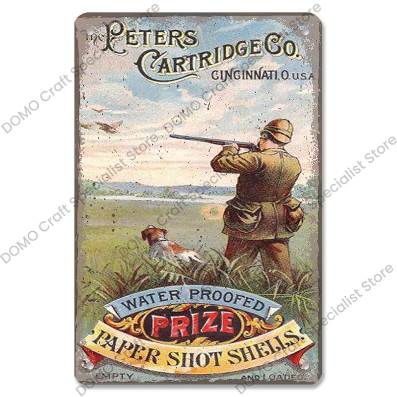 

Hunting Poster Metal Plate Vintage Adventure Ranger Metal Tin Signs Retro Wall Decor Hunting Shop Tool House 20x30cm（7.8x11.8inch）