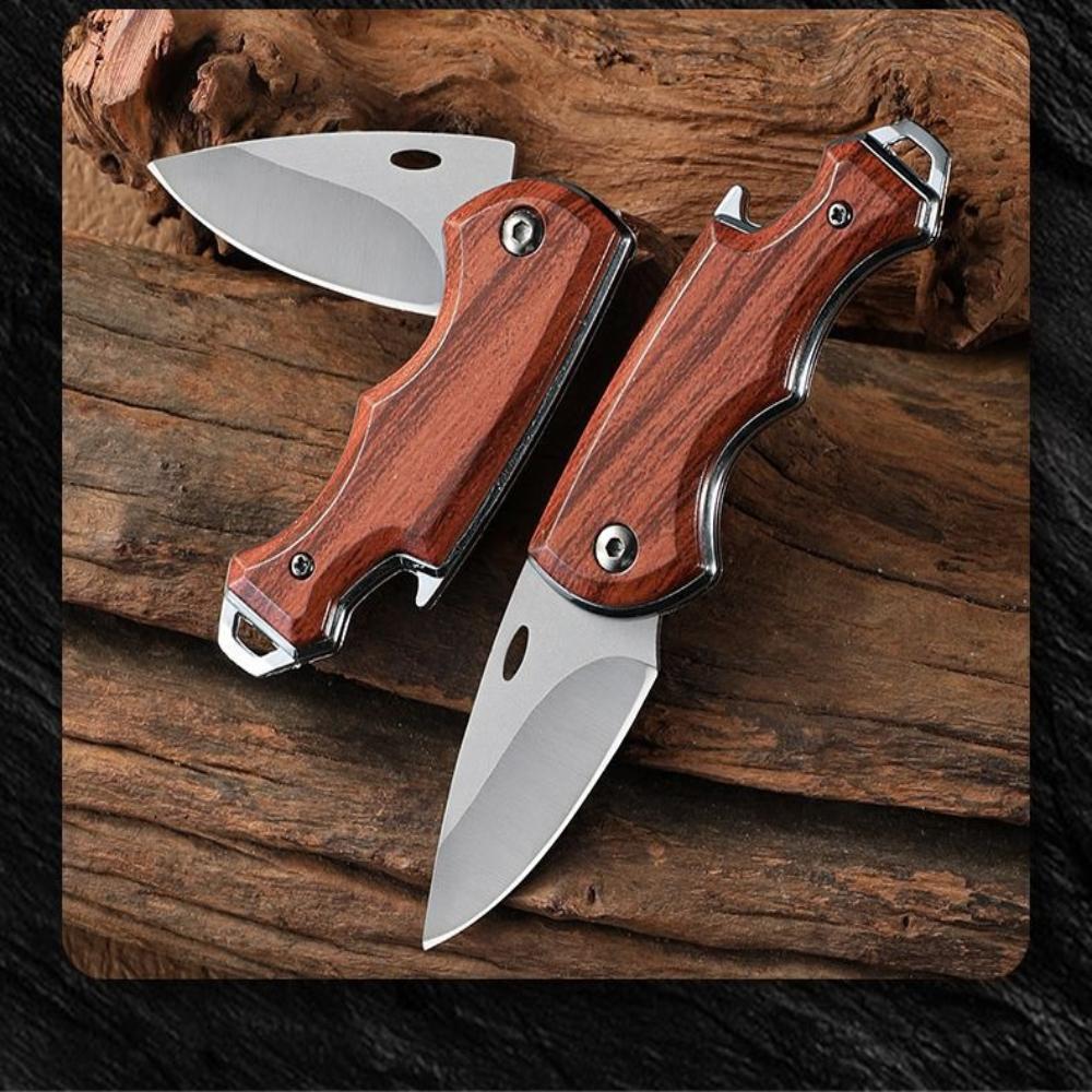 Stainless Steel Knife Mini Knife Folding High-strength Sharp Tactical Knife with Carabiner Housekeeper Portable Protective Knife