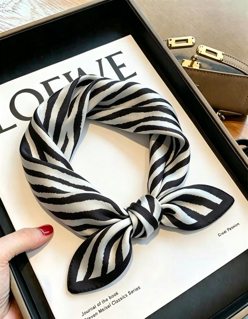 [111 mulberry silk] Bonas women's silk small square scarf silk scarf 11 new autumn and winter gift mother small scarf