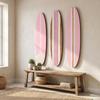 3PCS Summer Theme Wooden Surfboard Ornament Hawaiian Style Ocean Surfboard Decor  Home Wall Decor