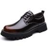 Lässige Business Herren Lederschuhe Minimalistische und trendige Designstile Outdoor-Street Dicksohlige Erwachsenen Schwarze klassische Schuhe