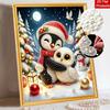 Christmas Pearl Painting Kit Handmade DIY Home Decoration Painting Penguin Owl Snowman Forest Night Scene Full Drill Craft Art