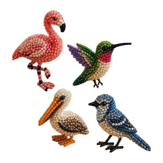 DIY 3D Animal Beaded Kit, Handmade Beading Embroidery Craft Making Set for Kids, Teens, Adults, Animal Themed Beadwork Kit C