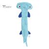 Dog Chew Toy Squeaky Tear-resistant Soft Hammerhead Shark Pet Teething Shape Chewing for Home Molar
