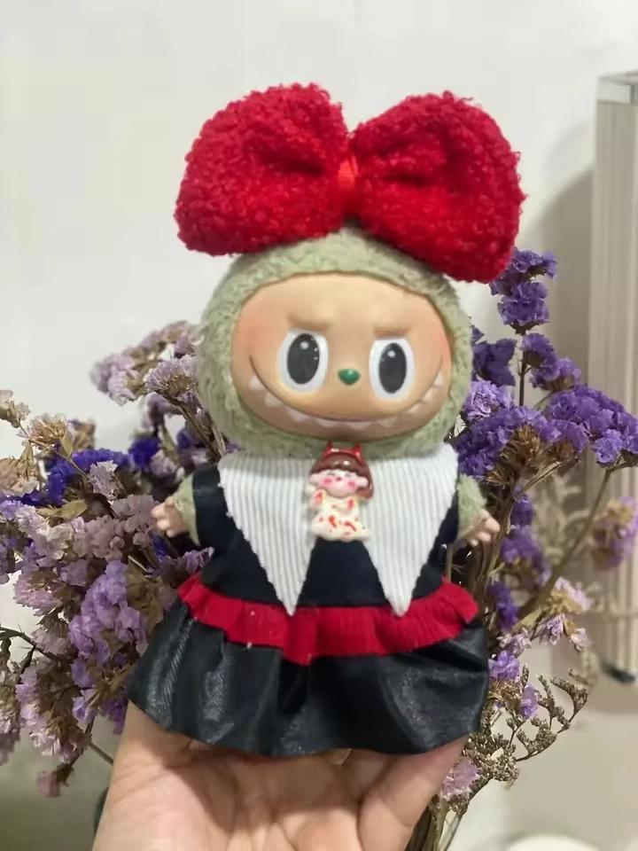 Cute Only Clothing for Labubu Halloween Magical Witch Doll Costume Posture 17cm Vinyl Doll Changing Doll Accessories Toy Gift
