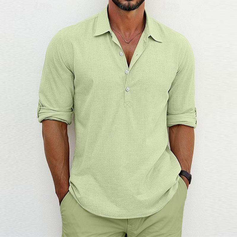 Men's Crochet Trimmed Shirt