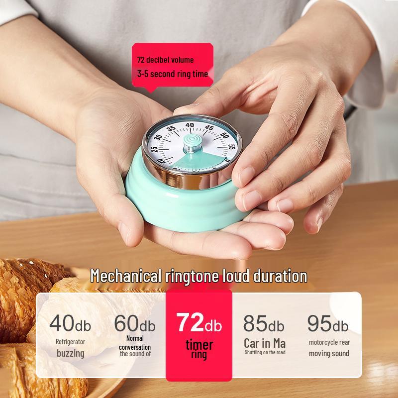 Retro Japanese Magnetic Kitchen Timer with Visual Countdown