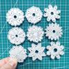 9 Pcs/lot Flower Petal Metal Cutting Dies for Card DIY Scrapbooking Embossing Stencil Paper Craft Album Template Dies