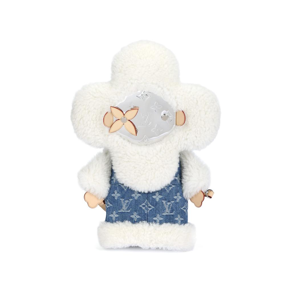 LOUIS VUITTON Vivienne Shearling Backpack Regular Women's White & Blue M26786