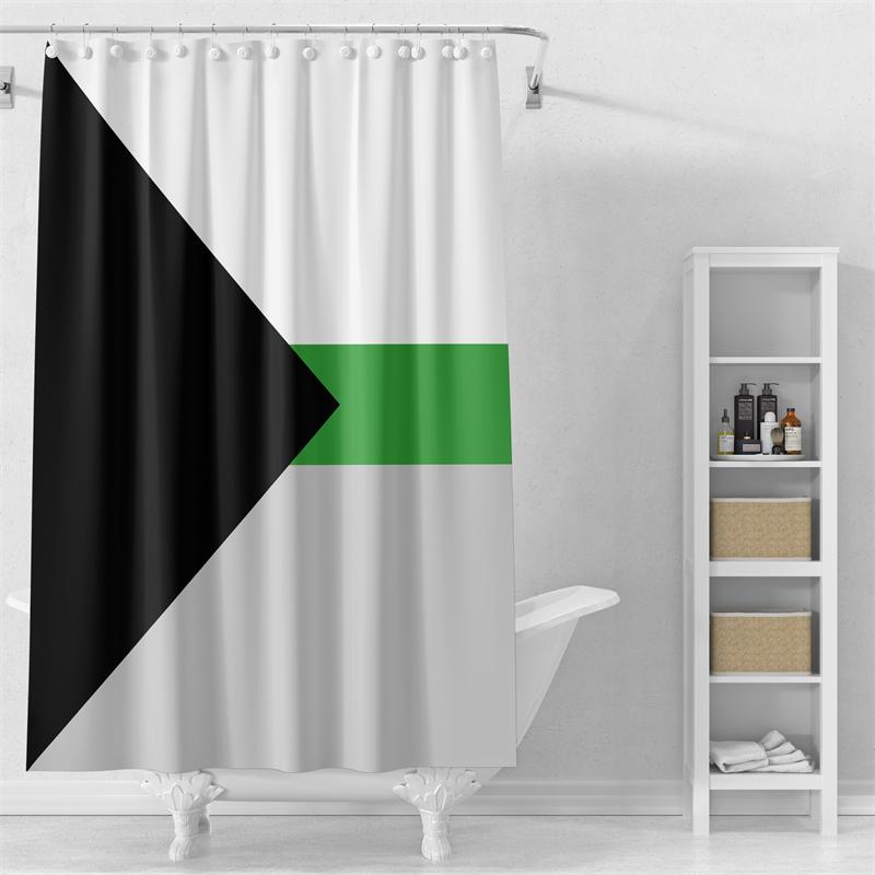 

Gaslight Gatekeep Girlboss Demiromantic Pride Flag Demisexual Shower Curtain Set With Grommets And Hooks For Bathroom Decor W60H190(CM)-1 Pcs