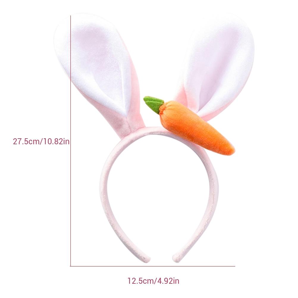 2 Pièces Mignonnes Pâques Peluche Oreilles de Lapin Fluffy Bandeaux Cheveux Fête Accessoire Fantaisie Serre-tête Lapin Décoration de Fête Cadeau