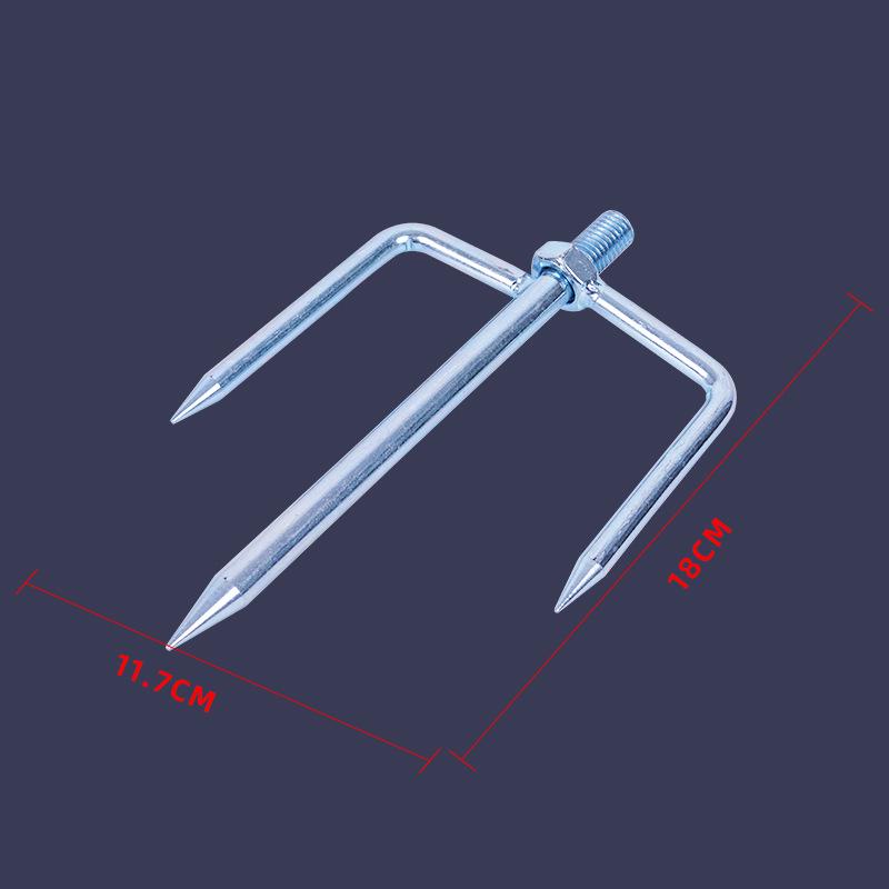 Gegalvaniseerde Visparaplu Grondvork - Grote & Kleine Driehoekige Inzetstukken