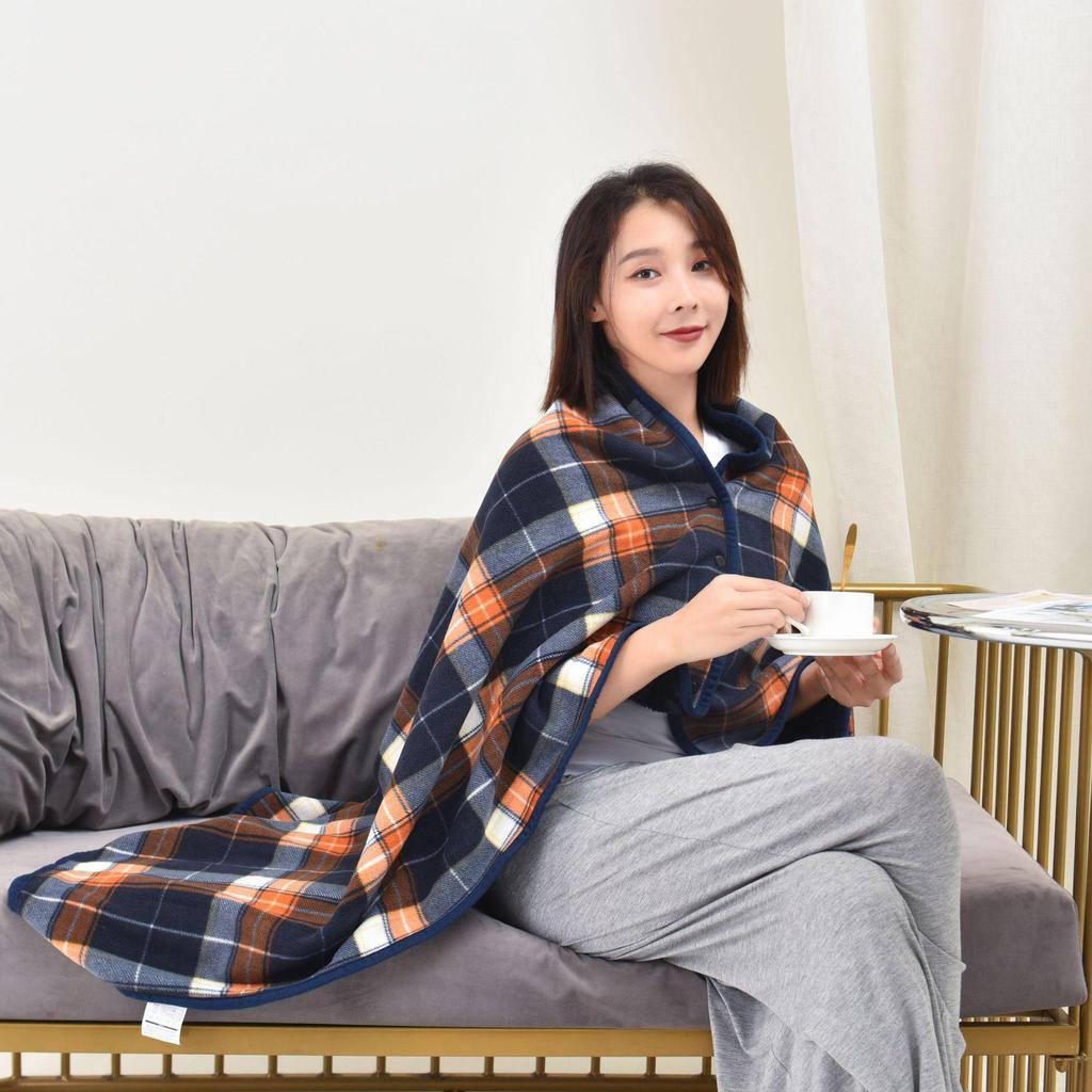 "Class A Soft Flannel Office Shawl Blanket - Thick, Cozy, Multifunctional for Autumn & Winter"