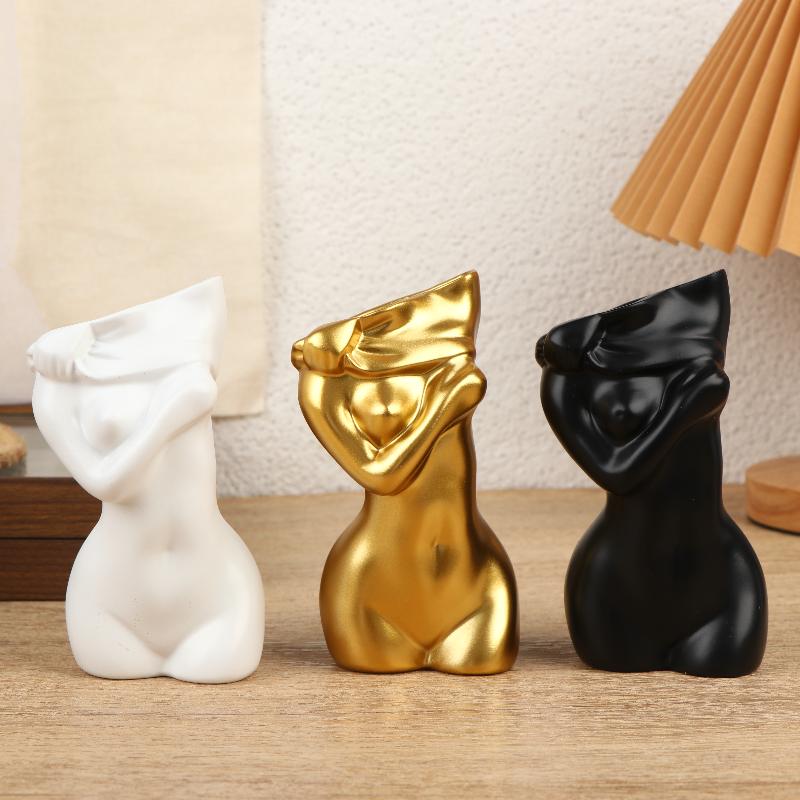 Vase Corporel Forme Féminine Forme du Corps Vase Statue Corporelle Décorative Vase Unique de Corps Féminin Vase de Corps pour Femmes