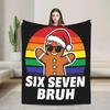 Sick Seven Funny Meme Blanket Super Warm Throw Blanket for Couch Chair Sofa Bed Autumn Winter Trendy Bedspread for Boys Girls