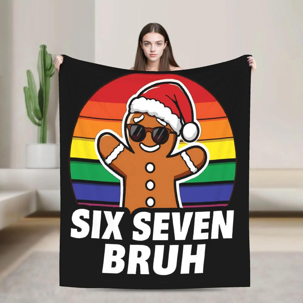Sick Seven Funny Meme Blanket Super Warm Throw Blanket for Couch Chair Sofa Bed Autumn Winter Trendy Bedspread for Boys Girls