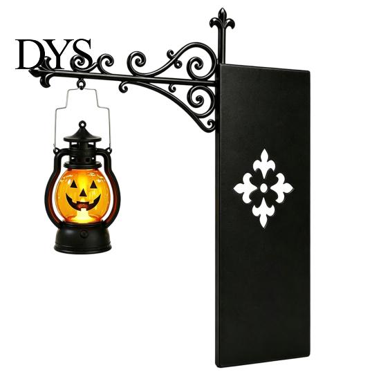 Gothic Home Decor Accent Halloween Bookshelf Light, Vintage Metal Decorative Shelf Lamp, Battery Powered Classic Interior Design Accents Warm
