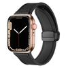 KALEBOL Magnetic Watch Strap for Apple Watch Ultra 3 2 1 49mm/Series 11 10 46mm/9 8 7 45mm/SE3 SE2 SE 6 5 4 44mm/3 2 1 42mm Leather+Silicone Band