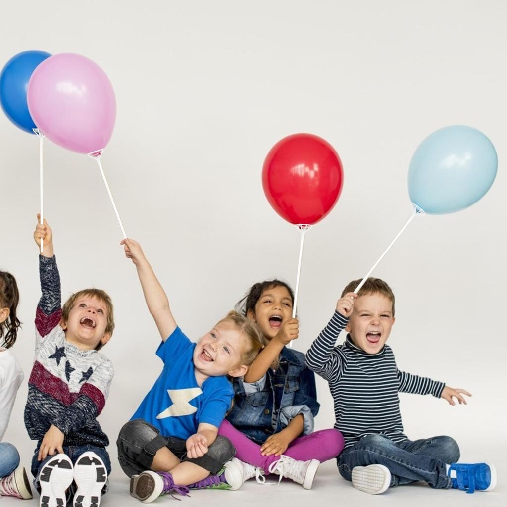 EXCEART Balloon Balloon Balloon Holder with Balloon Balloon Transparent Balloon Wedding Balloon Balloon Set of 50 Sticks, Holder, Cup, Cup, Plastic,