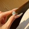 2026 New Personalized Fashion Oval Diamond Ring, Classic Four-claw Wedding Ring, Female
