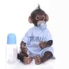 NPK 40cm Silicone Reborn Baby Monkey Doll 100% Χειροποίητο Reborn Monkey Πολύ μαλακό βινύλιο σιλικόνης