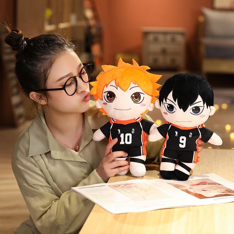 1ks 20/30cm Kawaii Haikyuu Plyšové hračky Krásné anime Hinata Syouyou Kageyama Tobio Vycpané měkké panenky Klíčenka Boys Dětský Vánoční dárek