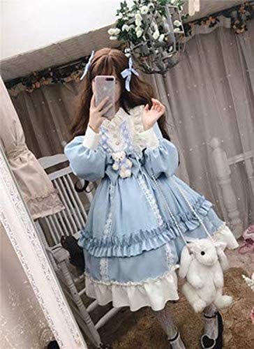 Hosaku Co., Ltd. Long Sleeve Lolita Dress, Cosplay, Gothic Lolita, Mori Girl, Cute Girls, Ruffled, Ladylike, Everyday Wear, Christmas, Halloween, Cost