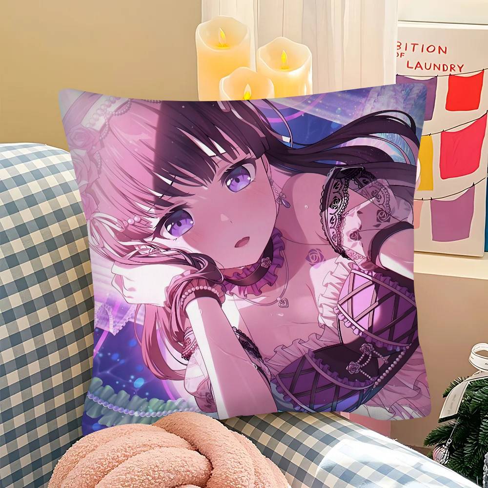pc BanG Dream Shirokane Rinko Pillow Case Fashion Square Pillowcase Bedroom Sofa Room Ins Decoration Leisure