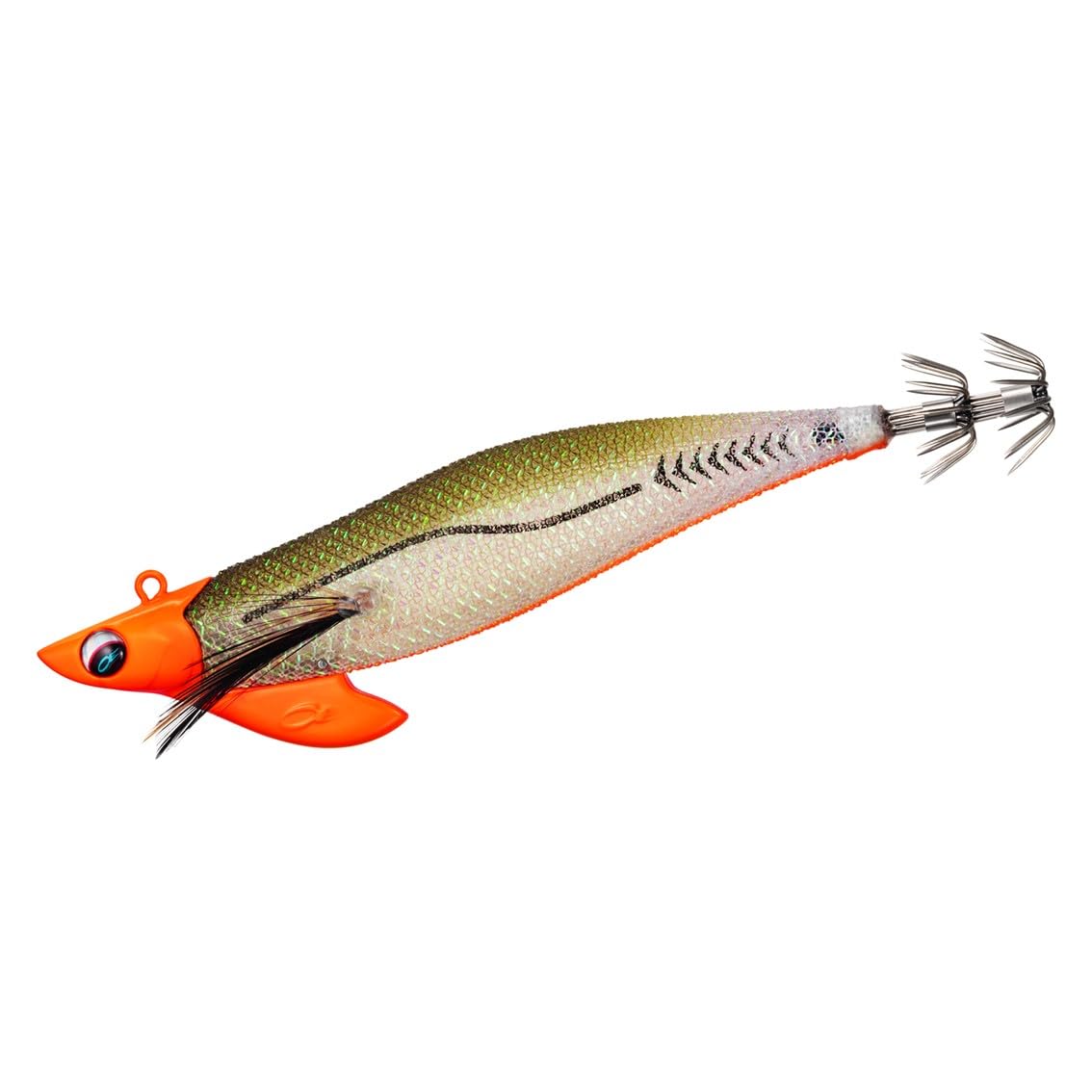 

Daiwa Emeraldas Boat 2 RV3 35g Egg Jig with Chameleon Gold and Orange Horse Mackerel