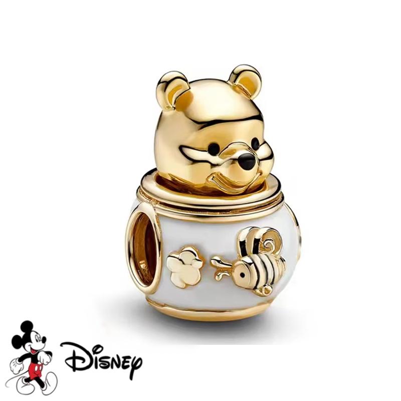 Disney Nuovo Stitch Scintillante Buzz Lightyear Ciondolo Winnie the Pooh Eeyore Perla Charm Adatta ai Braccialetti Originali Gioielli Fai da Te Regalo