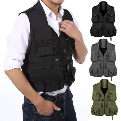 Photography Outdoor Waterproof Fishing Vest Men's Fishing Jacket Hiking Multi-pocket Vest