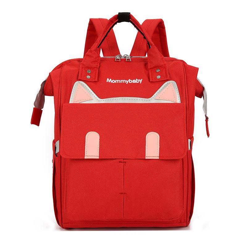 Maternal and infant backpack New fashionable portable shoulderbag Large capacity multi-functional multi-layer maternal and infant products storage bag красный