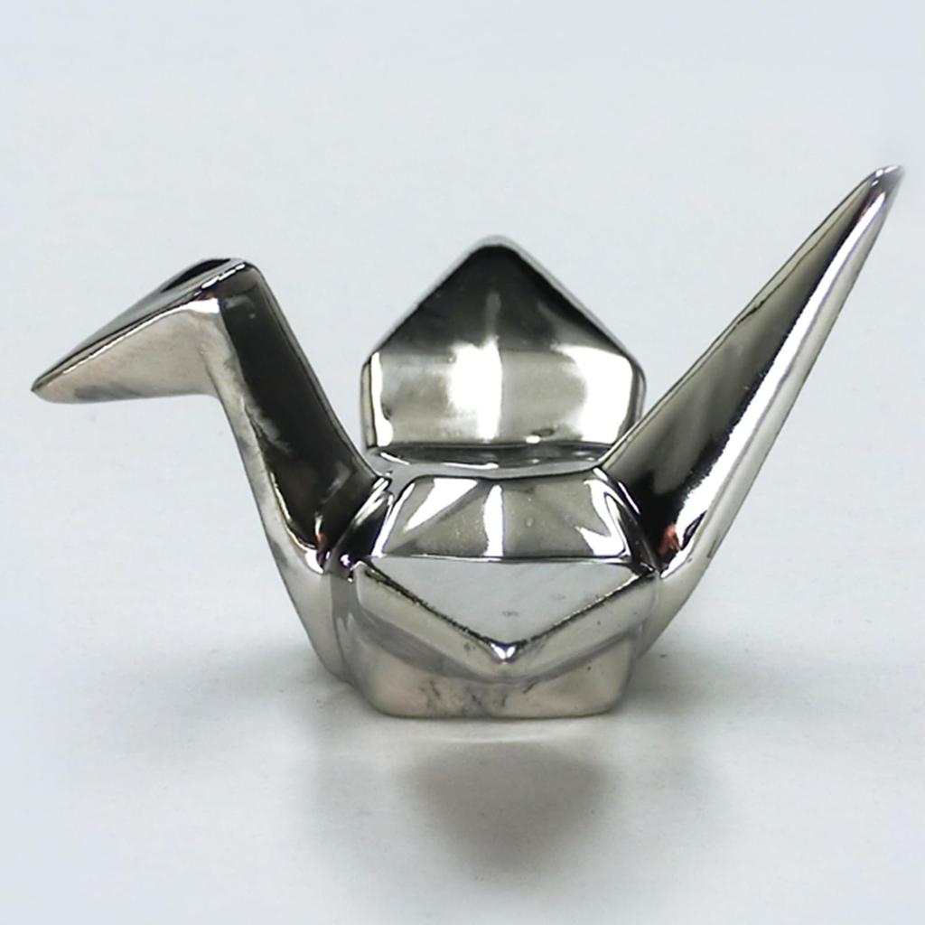 Mino Ware Chopstick 5 x Gold and Pair Crane Wooden Made in Crane-Shaped Rests, Approx. 6cm, Silver, Set, Design, Box, Gift, Japan, HH-6006A