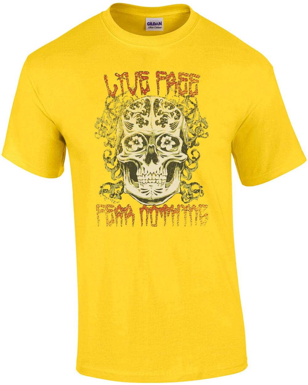 Live Free Fear Nothing Gothic T-Shirt 3XL