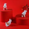 Mini Resin Rabbit Figurine Cute Bunny Home Decor Ornament