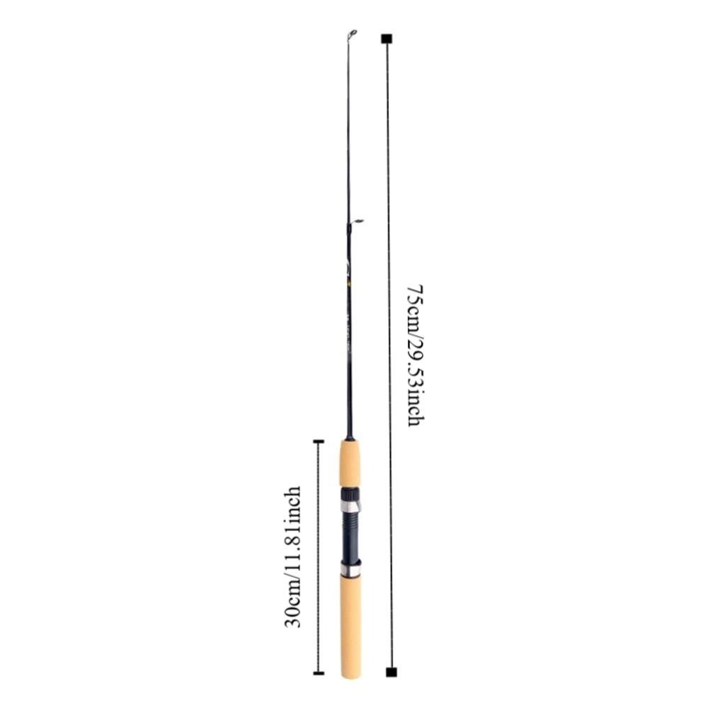 Portable Retractable Ice Fishing Rod 75cm Length Hard Rod Telescopic Fishing Rod Winter Fishing Rod Winter