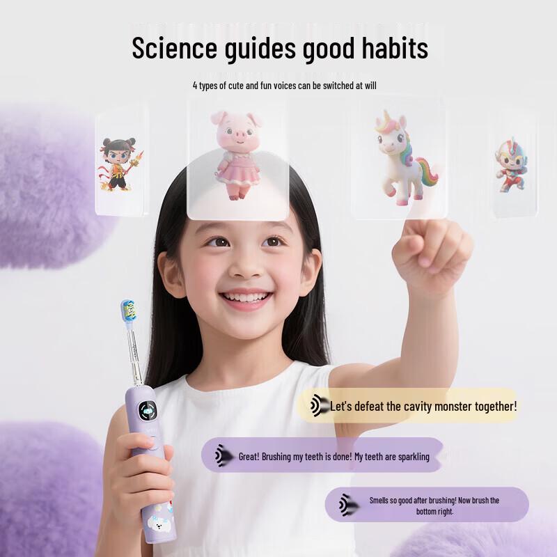 ApiYoo Children's Sonic Electric Toothbrush CN plug (adapter included)