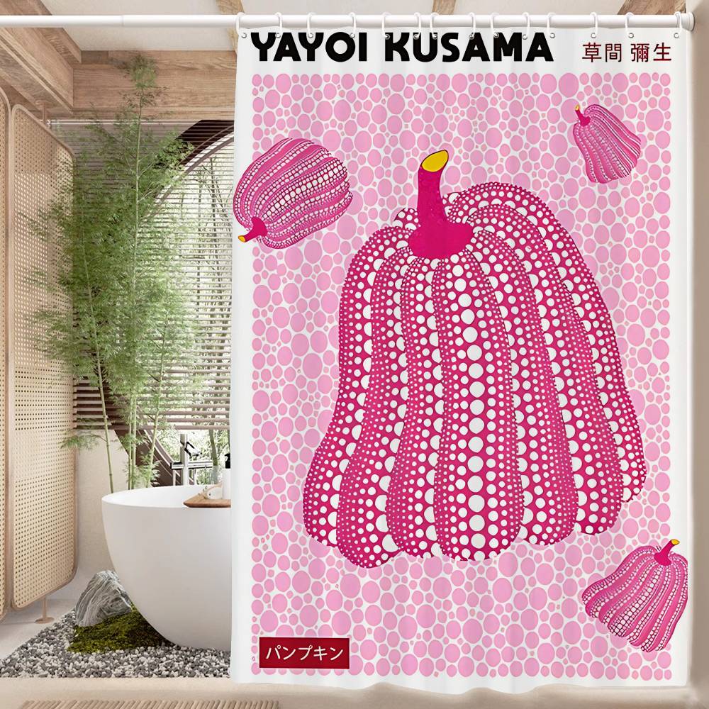 Yayoi Kusama Menas Vonios Dušo Užuolaida Apsauganti Sienelė Dušo Užuolaida Greitai Džiūstanti Gali Būti Šveičiama Šviesiai Nepermatoma Vonios