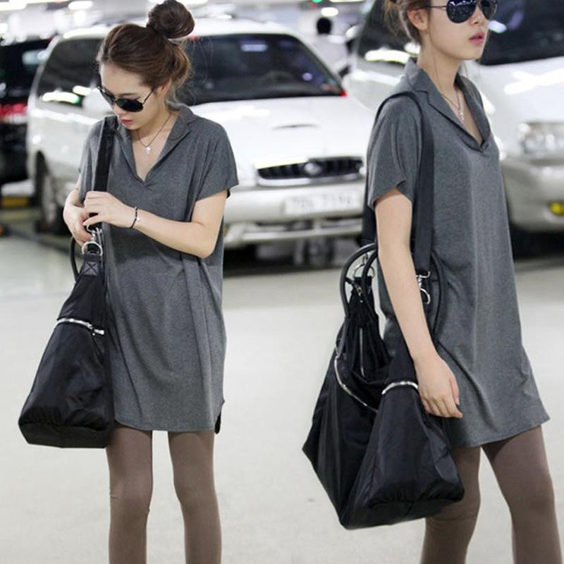 Summer Women's Big Size T-shirt 2025 Solid Color Loose Mid-Length Women T Shirt Women Summer Top